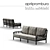 Aprilpromburo Legardo 3-Seat Sofa: Minimalist Elegance for Ultimate Comfort 3D model small image 1