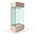 Elegant Glass Cabinet with Mirror 3D model small image 1