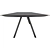 Sleek Black Dining Table 3D model small image 3