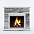 Classic Minimalist Fireplace 3D model small image 3