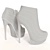 Stylish Ankle Boots with High Heels 3D model small image 2
