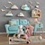 Kids Furniture and Toy Set 3D model small image 2
