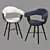 Barrie Dining Chair: Perfect Blend of Fabric and Wood. 3D model small image 1