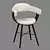 Barrie Dining Chair: Perfect Blend of Fabric and Wood. 3D model small image 2