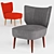 Modern Duke Cocktail Chair 3D model small image 1