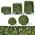 Optimized Cotoneaster Hedge: 5 Cube & Sphere Sets 3D model small image 1