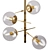 LV Luxury Brass and Glass Chandelier 3D model small image 2