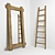 Title: Country Rustic Mirror & Ladder Set 3D model small image 1