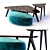 Oasis Andre Table & Ottoman Combo 3D model small image 1