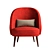 Velvet Armchair: Cozy Comfort for Your Interiors 3D model small image 2