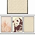 Artistic Set: 3 Wall Paintings + 4 Frame Options 3D model small image 1