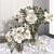 Elegant White Peony Vase 3D model small image 1