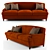 Elegant Clayton Sofa with Convertible Design 3D model small image 1