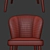Sleek Minotti Aston Bar Stool & Lounge Chair Set 3D model small image 3