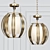 Modern Antique Brass Pendant 3D model small image 1