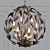 Gilded Elegance: 6-Light Bronze Sphere Chandelier 3D model small image 2