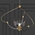 Luxury Italian Chandelier: Glass & Brass 3D model small image 2