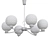 Antique French Glass Chandelier 3D model small image 2