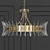 Elegant Coquette Chandelier: Antique Brass, 8 Lights 3D model small image 1