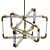 Modern Brass Acrylic Pendant 3D model small image 2