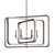 Modern Brass Acrylic Pendant 3D model small image 3