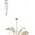 Handcrafted Palm Frond Chandelier with Crystal Accents 3D model small image 2