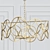 Golden Geometric Square Chandelier 3D model small image 1