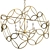 Golden Geometric Square Chandelier 3D model small image 2