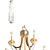 Bent Crystal Chandelier: Elegant Illumination 3D model small image 2