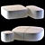 Elegant Domino Next Poufs 3D model small image 3