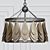 Elegant Rio Chandelier: Vintage Brass Finish 3D model small image 1