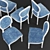 French-Style Dining Chair Set 3D model small image 3