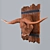 Decorative Bull Head Sculpture 3D model small image 2