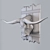 Decorative Bull Head Sculpture 3D model small image 3