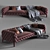 Modern Three-Seater Sofa: 314cm Width, 100cm Depth, 65cm Height 3D model small image 1