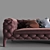 Modern Three-Seater Sofa: 314cm Width, 100cm Depth, 65cm Height 3D model small image 2