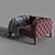Cozy Velvet Armchair 3D model small image 2