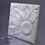 Sunflower 3D Plaster Panel: Artistic Elegance 3D model small image 1