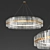 Elegant Round Glass Chandelier 3D model small image 1