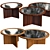 Cozy Round Coffee Table 3D model small image 1