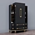 Ebony Satin Tall Cabinet: Elegant Storage Solution 3D model small image 1