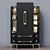 Ebony Satin Tall Cabinet: Elegant Storage Solution 3D model small image 2