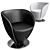 Elegant Fabio Design Chair 3D model small image 2