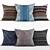 Elegant Velvet Cushions 3D model small image 1