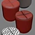 Luxury Tufted Ottoman - Customizable Design 3D model small image 3