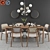 Elegant Lider Dining Set 3D model small image 1