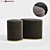 Elegant Velvet Pouf Set 3D model small image 2