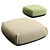 Kristalia Brioni Pouf: Chic, Versatile Seating 3D model small image 1