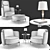 Sleek Minotti Tape Armchairs 3D model small image 3