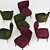Duke Contemporary Cocktail Chair 3D model small image 3